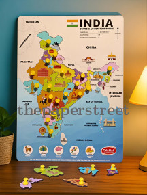 India Map Wooden Puzzle