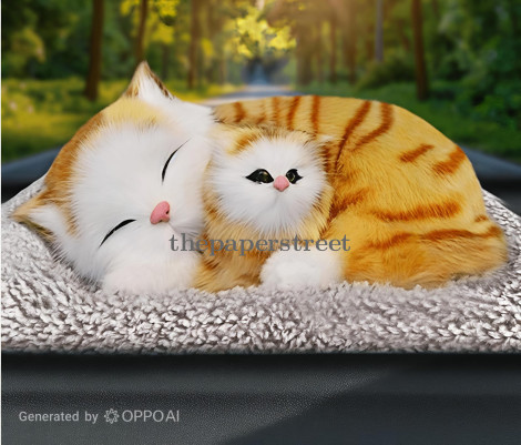 Double Cat with Mom
