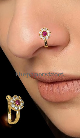 Floral  clip-on nosepin