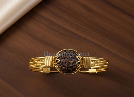 Rudraksha Gold Plated Bracelet