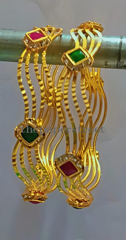 Gold Finish Bangles Set