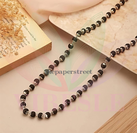 Karungali Mala with Silver Cap