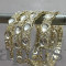 Silver tone Kundan Teardrop Crystal